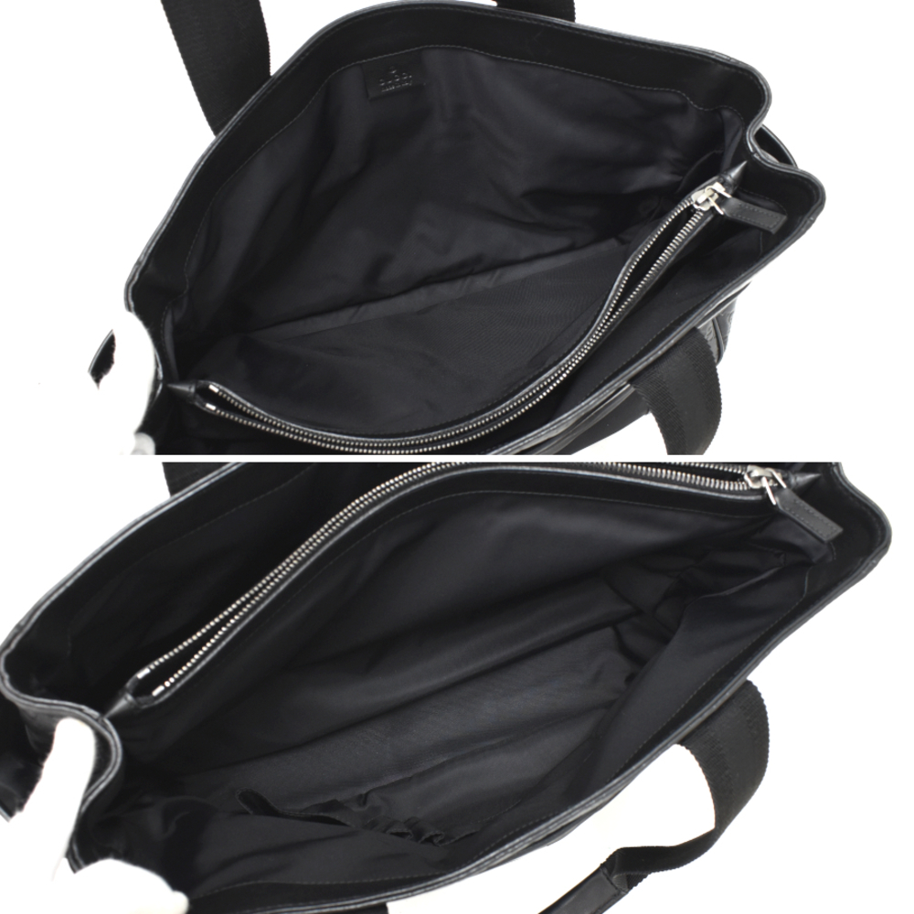 Gucci Tote Bag Guccisima Nylon Leather Black - Picture 8 of 9